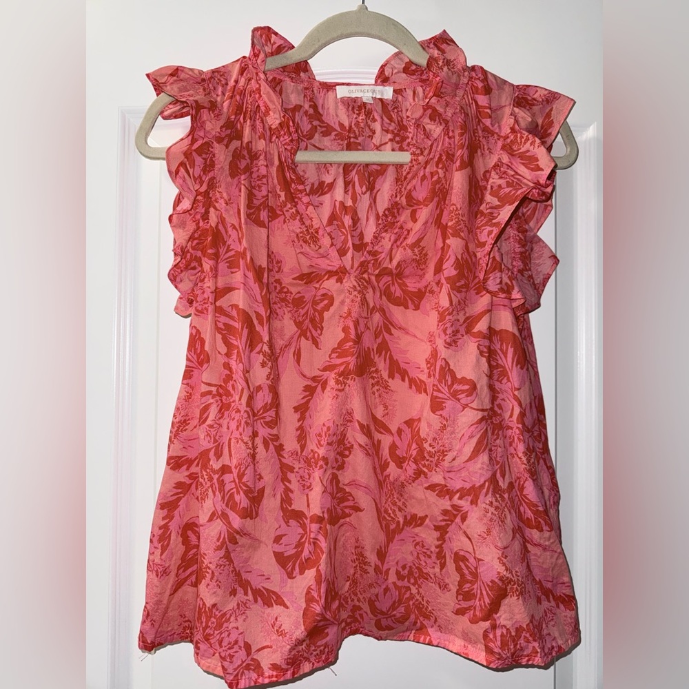 Olivaceous Pink Floral Blouse